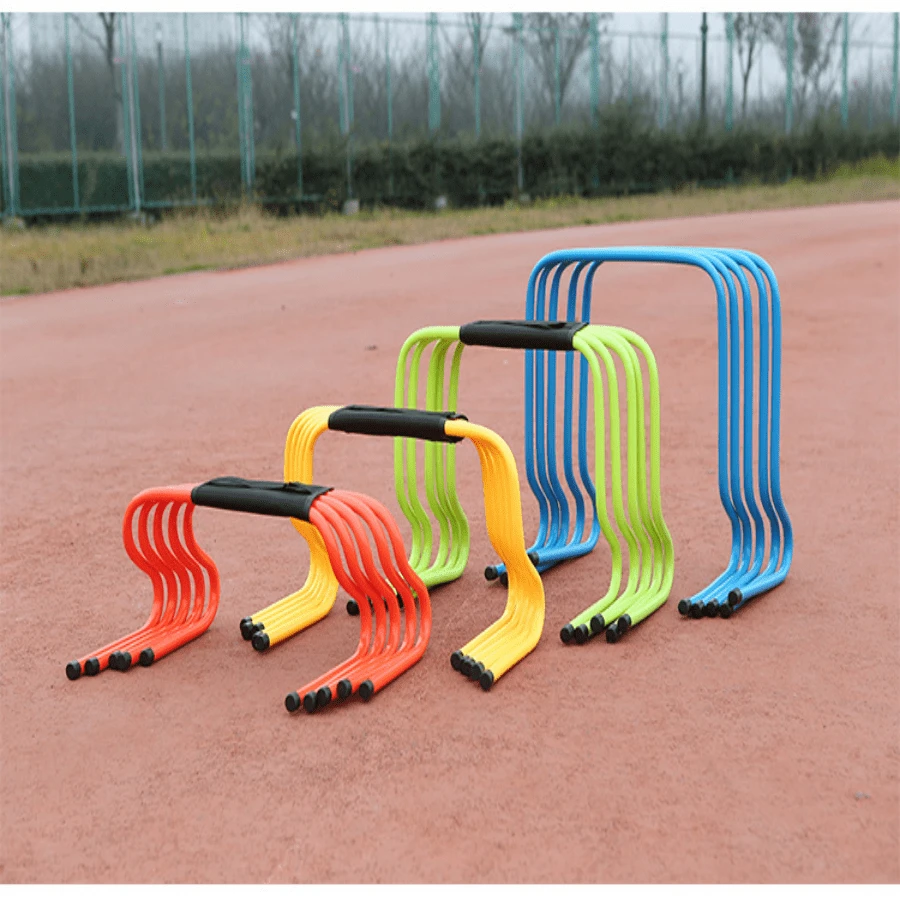 5 件式足球場用 Pvc 足球訓練敏捷橫桿訓練器材(附提把) - 藍色 - 查看 1