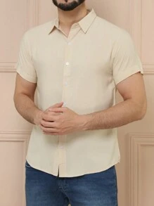 Men Shirts - 米色 - 查看 4
