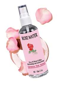 純天然大馬士革玫瑰花水噴霧,適用於頭髮、臉部和身體護理 - 粉色 - 查看 2