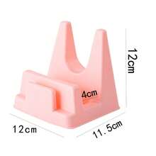 Multifunctional Kitchen Tool Set Including Water Tray, Oil Receiver, Pot Lid Holder, Plastic Chopping Board, Knife Rest, Dish Drainer, Storage Shelf, Suitable For Non-Hole Cutting Boards - Pink - View 7