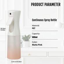 2pcs Hair Care Tool Set, Including 300ml Continuous Spray Bottle, Scalp Cleaning Brush, Handheld Scalp Massager & Comb - Two-piece set (frosted gradient powder) - View 8