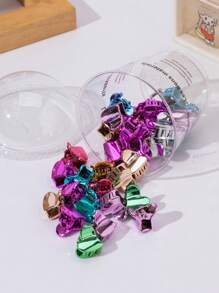 35 chiếc Hình trái tim Kẹp tóc , Thích hợp Đối với Bạn gái , Gia đình , Giáo viên , Và Trường học Ngẫu nhiên Màu sắc - Nhiều màu - Xem 2