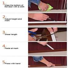 双面胶带 1 条自粘密封条 1 米硅胶门窗防风雨防尘防风雨绝缘胶带黑色（颜色：透明，宽度：25 毫米） - 透明 - 查看 5