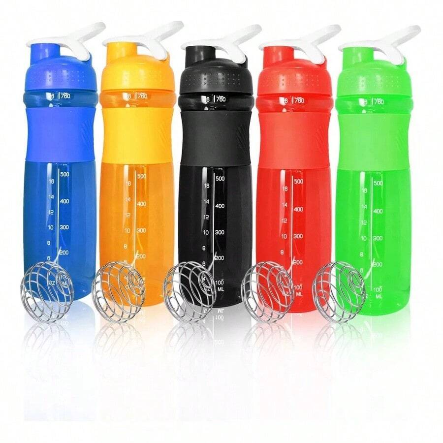 Botella Mezcladora Shaker Gym Deporte Termo Proteina - Naranja - Ver 1