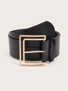 1 件女式牛仔宽皮带，带方形扣，适合派对