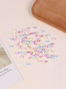 100pcs/Pack Colorful Children's Handmade Bracelet Plum Shaped Acrylic Letter Beads - Multicolor - View 3