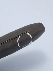 1個黑框pvc太陽眼鏡盒,印有多色大眼睛圖案和銀熱壓技術,可以存放眼鏡和太陽眼鏡 - 黑色 - 查看 3