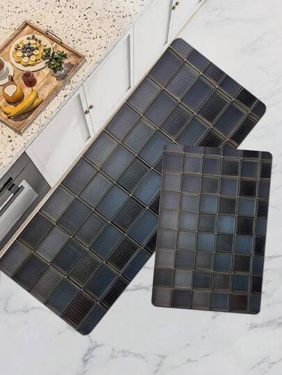 1 Piece/grid Cool Bathroom Rug Kitchen Floor Rug Living Room Rug Bedroom Rug Indoor Door Rug Entry Door Rug Decorative Rug Indoor Rug Bathroom Decoration Kitchen Floor
