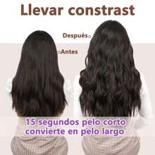 2 Pieces Wavy Hair Extensions 18 Inches, Wigs For Women Natural Hair With Invisible Extensions For A Natural Look And Comfortable To Wear, Removable And Reusable.
