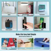 Cunese 2 X 6 吋 5 套工業強度黏背鉤環條 | Aniced 重型自黏條,適用於沙發墊、地毯、床墊 - 黑色 - 黑色 - 查看 7