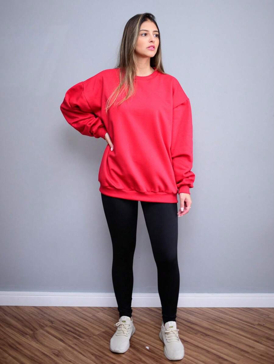 Women Sweatshirts - 紅色 - 查看 1