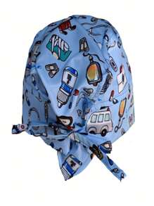 SOULMATE Printed Surgical Medical Cap For Women - 注射器 - 查看 3