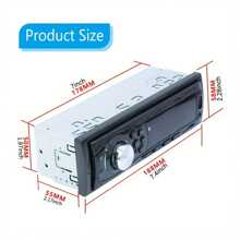 1pc 12v Universal Car Mp3 Player With Tf Card & Usb Port Support Fm Radio - Black - View 7