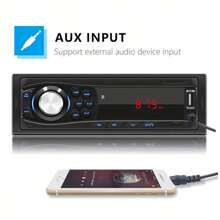 1pc 12v Universal Car Mp3 Player With Tf Card & Usb Port Support Fm Radio - Black - View 3