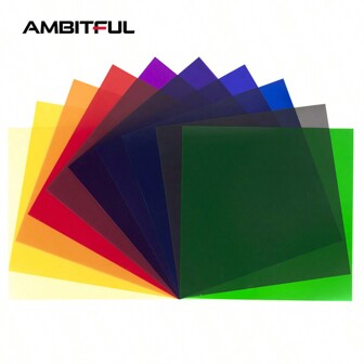 AMBITFUL 30x30cm 11st Kleur Correctie Gel Filter Sets Voor Fotografie Studio Verlichting Rekwisieten