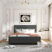 Nestfair Metal Storage Platform Bed with Big Drawer - 灰色 - 查看 2