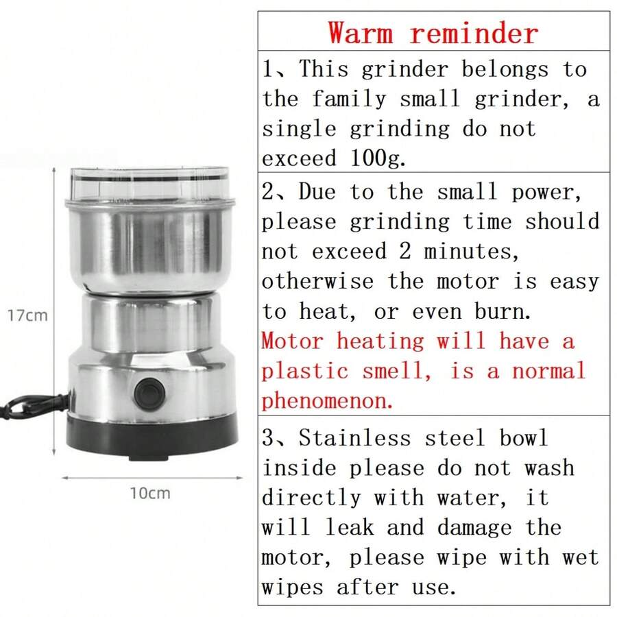1pc Electric Coffee Grinder 100g Powerful Food Processor For Spices