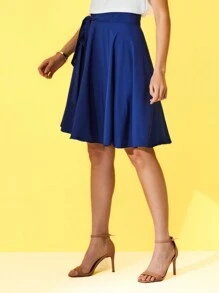 Women Skirts - Màu xanh hải quân - Xem 2