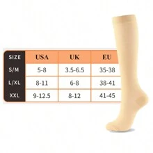 Pack Of 3 Elastic Stockings To Relieve Varicose Veins/Circulation - 卡其色 - 查看 2