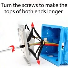 Wall Switch Socket Bottom Box Repair Kit Diamond Shaped Fixer Screwdriver Set Replacement Support Rod For Damaged Wire Box Panel Fixer Locking Clip & Screw Bracket - Black - View 3