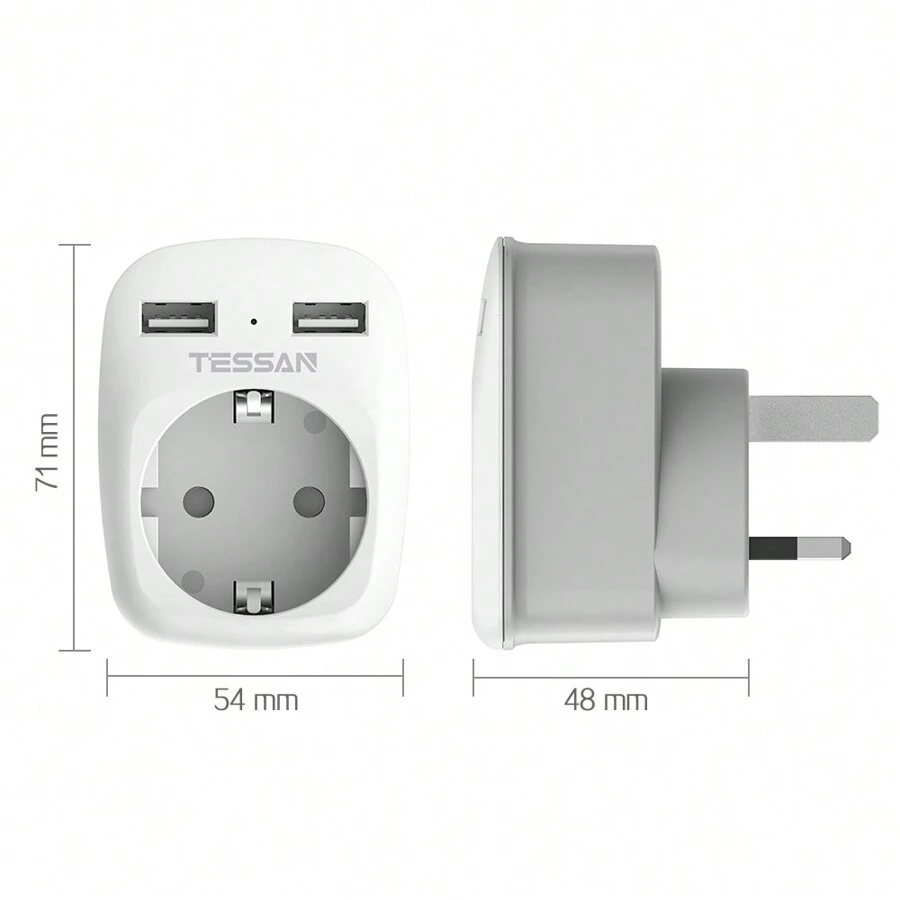 TESSAN Enchufes Eléctricos y Adaptadores de Enchufes