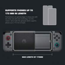 Gamesir X2可伸縮手機遊戲手柄,支援android/ios系統,長電池續航且低功耗,黑色 - 黑色 - 查看 4