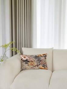 1pc Floral And Bird And Butterfly Pattern Printed Pillowcase - Various Colors - View 4