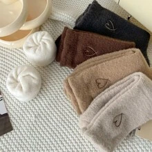 1雙加厚繡花心型保暖襪(黑色) - 黑色 - 查看 7