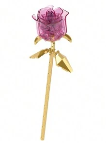 1入組積木永恆玫瑰花束套裝 - 透明粉 - 查看 2