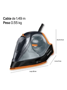 Plancha Taurus Penélope Plancha Antiadherente Con Vapor - Naranja - Ver 2