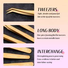 1/2/7 Stück Hochpräzisions-Pinzetten für Wimpernverlängerung, Applikator-Pinzetten für Wimpernverlängerung, Haarentfernungstool für Kosmetik
