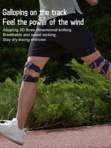 Knitted Breathable Dual-purpose Patellar Strap Equipment For Running, Fitness, And Exercise - Blue - View 4