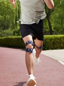 Knitted Breathable Dual-purpose Patellar Strap Equipment For Running, Fitness, And Exercise - Blue - View 3