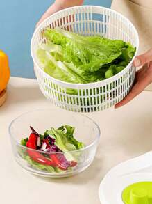1 Pieza Cesto Escurridor De Lavado Y Almacenamiento De Verduras, Deshidratador De Verduras, Cesto De Lavado De Fruta, Deshidratador De Ensaladas De Verduras, Centrifugador De Lechuga De Uso Múltiple, Secador De Verduras, Máquina Lavadora De Frutas, Centrifugador De Pasta Y Papas Fritas, Filtro Conservante, Utensilios De Cocina Creativos, Deshidratador
