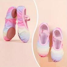 Zapatos De Danza De Ballet Para Niñas, Para Práctica Y Actuación, Color Degradado Arcoíris - Multicolor - Ver 3