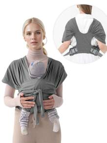 Multifunctional Original Baby Carrier, Lightweight And Hand-Free With Adjustable Straps For Babies Under 50 Pounds, Suitable For Both Baby Boys And Girls, Blue And Gray Color Options - Grey - View 1