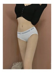 Paquete De 6 Bragas De Mujer Transpirables De Algodón Puro - Negro - Ver 3