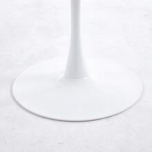 42 1 White Tulip Table Mid Century Dining Table for 4 6 People with Round Mdf Table Top Pedestal Dining Table End Table Leisure Coffee Table - 白色 - 查看 3