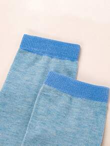 5 Pairs Spring/Summer Random Color Block Breathable Moisture Wicking Split Toe Invisible Socks For Women - Multicolor - View 3