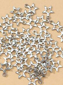 1 套/20 件不銹鋼鏤空星形吊墜和星形尾部連接器適用於 Diy 項鍊、手鍊、耳環製作