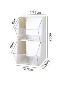Tea Bag Storage Box Capsule Coffee Storage Office Desktop Snack Tea Room Bar Acrylic Storage Shelf - cream white - View 5
