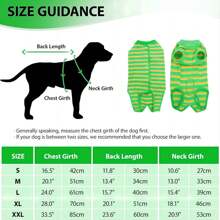 Pet Surgery Clothes To Protect Abdominal Wound After Operation In Dogs - Green - View 2