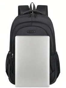 Reinforced Waterproof Large Capacity Bag, College Students Schoolbag, Going Out Computer Backpack, Casual Travel Backpack - Black - View 6