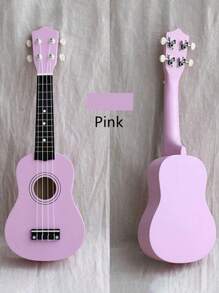 1pc 21-inch Ukulele Musical Instrument - Pink - View 2