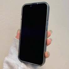 1pc Blue Sunset Island Anti-Drop Matte Text Phone Case Compatible With IPhone 7/8/11/12/13/14/15/X/Xr/Xs/Plus/Pro/Pro Max/Se2 - dark blue[0] - View 4