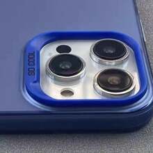 1pc Blue Sunset Island Anti-Drop Matte Text Phone Case Compatible With IPhone 7/8/11/12/13/14/15/X/Xr/Xs/Plus/Pro/Pro Max/Se2 - dark blue[0] - View 2