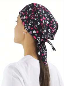 SOULMATE Printed Surgical Medical Cap For Women - 紅心之負 - 查看 4