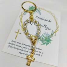 Decenario Souvenir For Christening, 10 Pieces, Keychain Ring, DIY. - 金色 - 查看 1