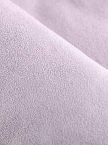 SOLOCOTE Tween 女童開襟毛絨背心夾克 - 紫色 - 查看 5