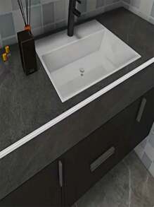 Kitchen/Bathroom Shower Door/Threshold Sink Water Barrier Board/Strip - White - View 7